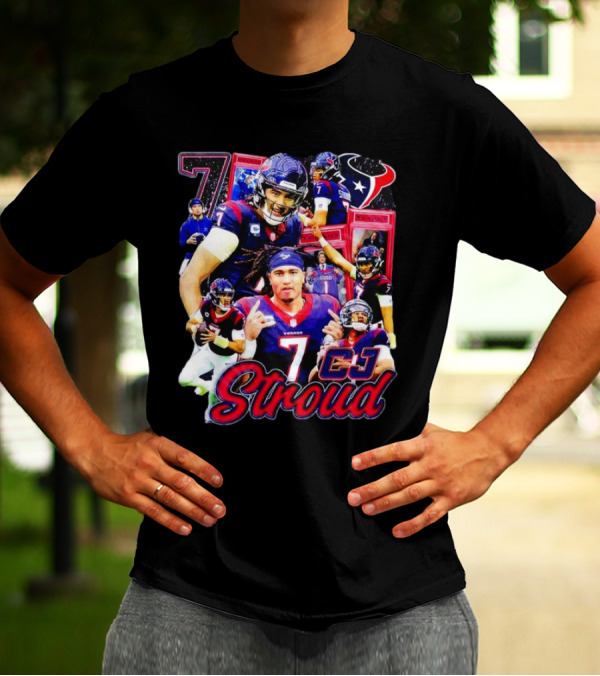 CJ Stroud Houston Texans 7 NFL Football Retro T-Shirt