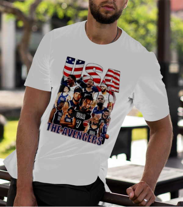 USA The Avengers All Team Players Basketball Stars T-Shirt