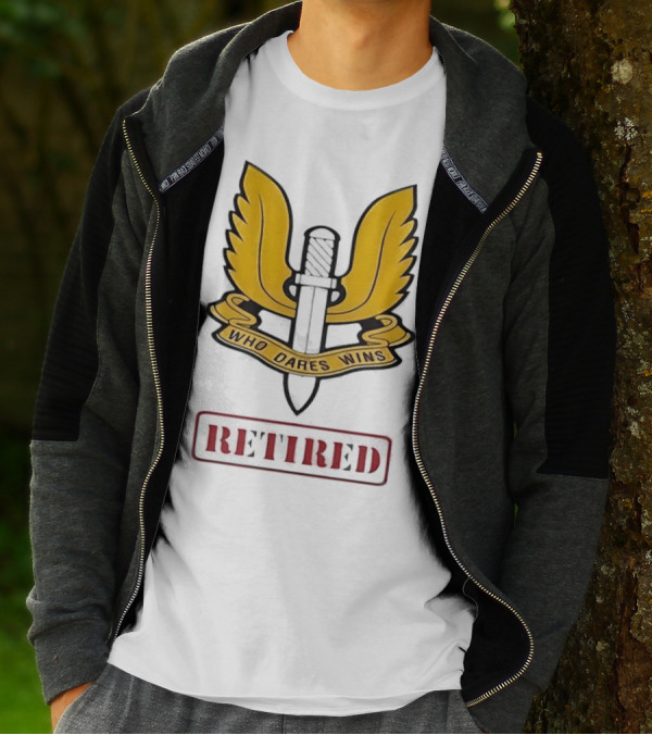 Who Dares Wins Retired SAS Regiment Badge T-Shirt