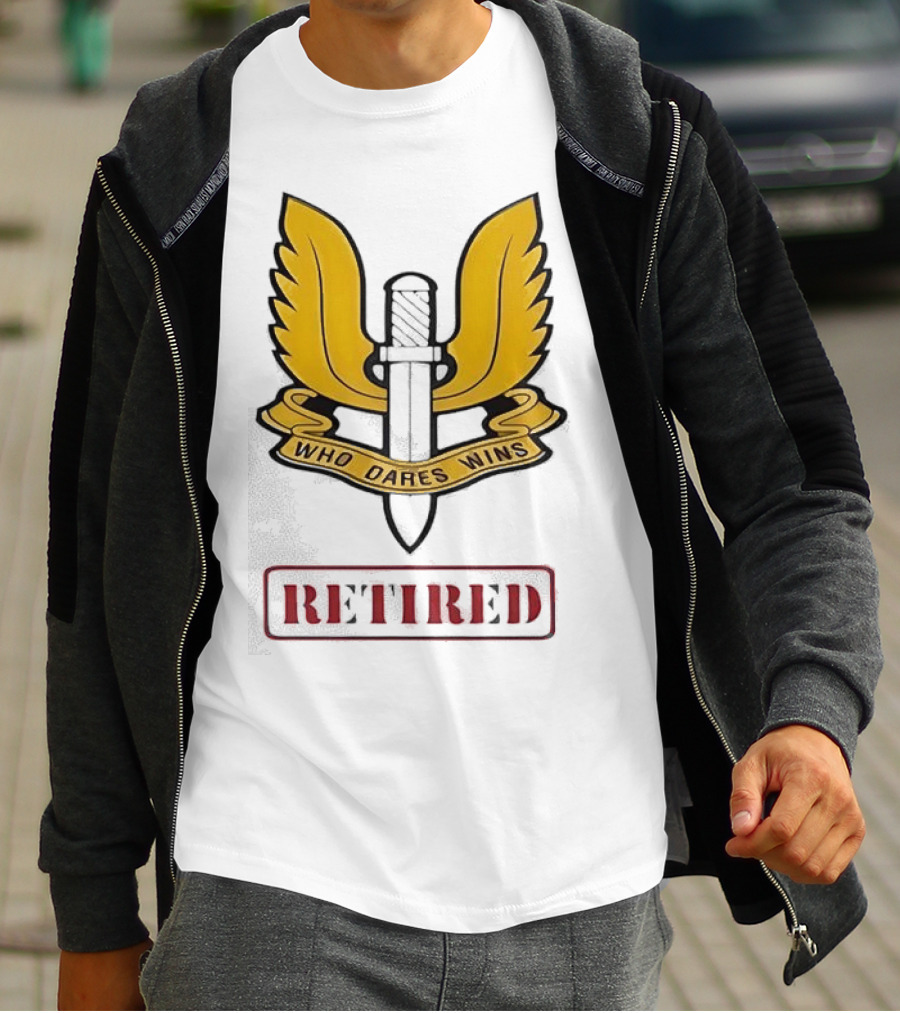 Who Dares Wins Retired SAS Regiment Badge T-Shirt