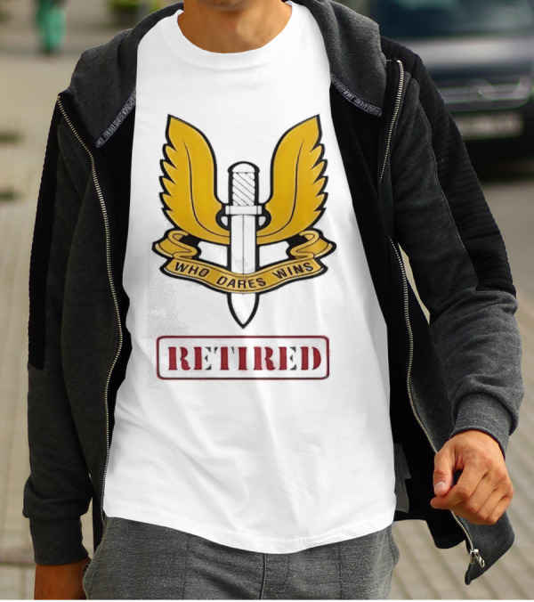 Who Dares Wins Retired SAS Regiment Badge T-Shirt