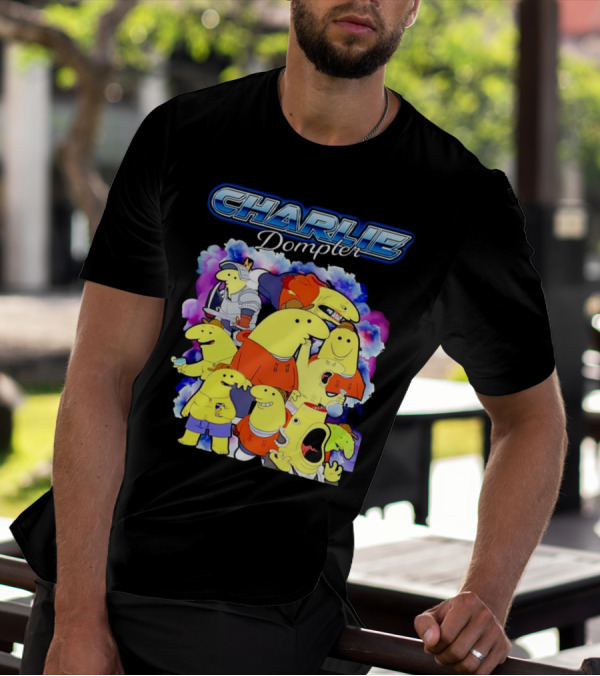 Charlie Dompler Colorful Cartoon Characters T-Shirt