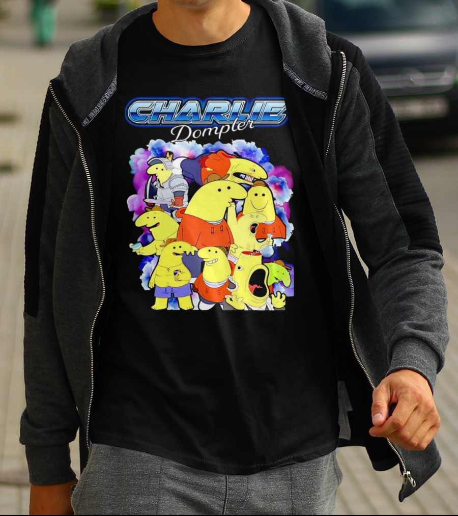 Charlie Dompler Colorful Cartoon Characters T-Shirt