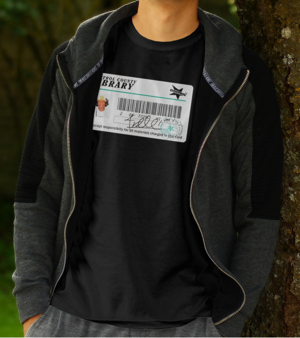 Control County Library Card Design With Signature And Photo T-Shirt