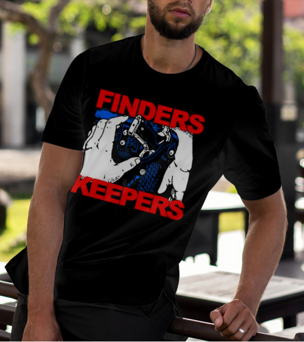 Finders Keepers Gun In Holster Pop T-Shirt