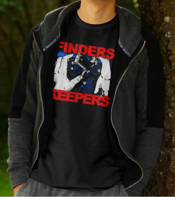 Finders Keepers Gun In Holster Pop T-Shirt