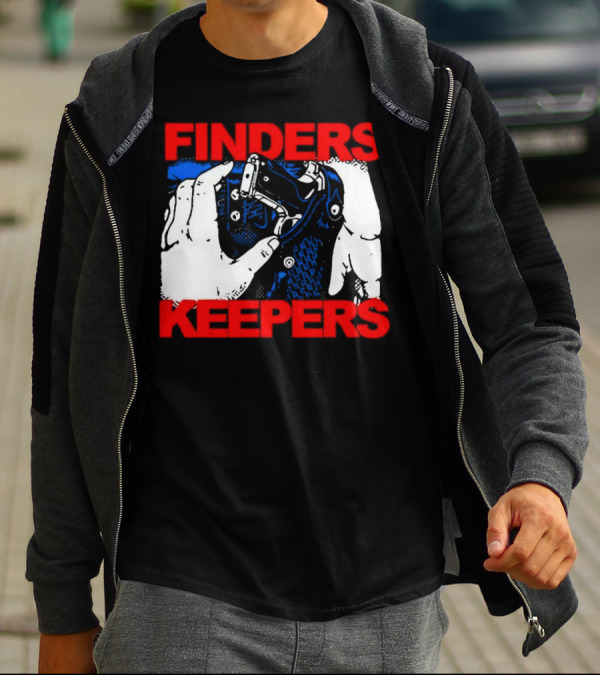 Finders Keepers Gun In Holster Pop T-Shirt