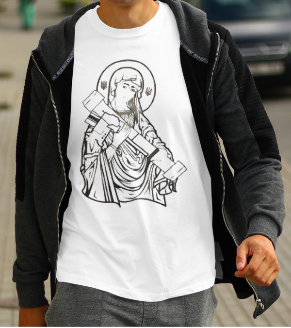 Military Bundle Saint Holding Rocket Launcher T-Shirt