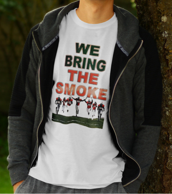 We Bring The Smoke Football Team Players Running With 305 Jerseys T-Shirt