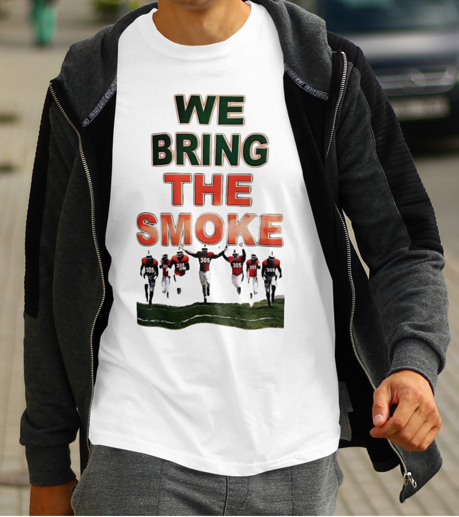 We Bring The Smoke Football Team Players Running With 305 Jerseys T-Shirt