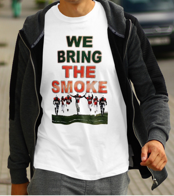 We Bring The Smoke Football Team Players Running With 305 Jerseys T-Shirt