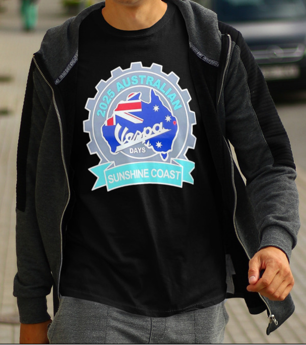 2025 Australian Sunshine Coast Vespa Days Australia Flag T-Shirt
