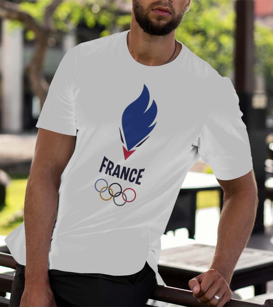 France Olympic Flame And Rings T-Shirt
