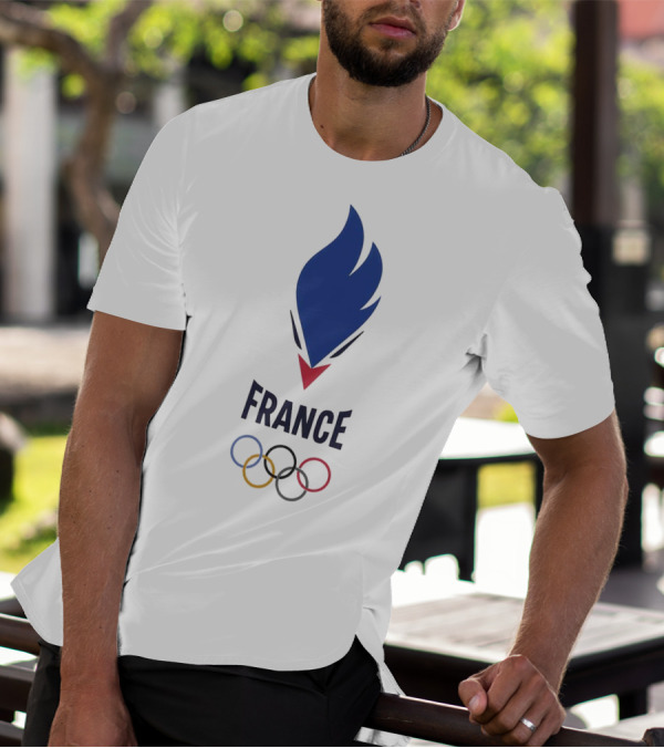 France Olympic Flame And Rings T-Shirt