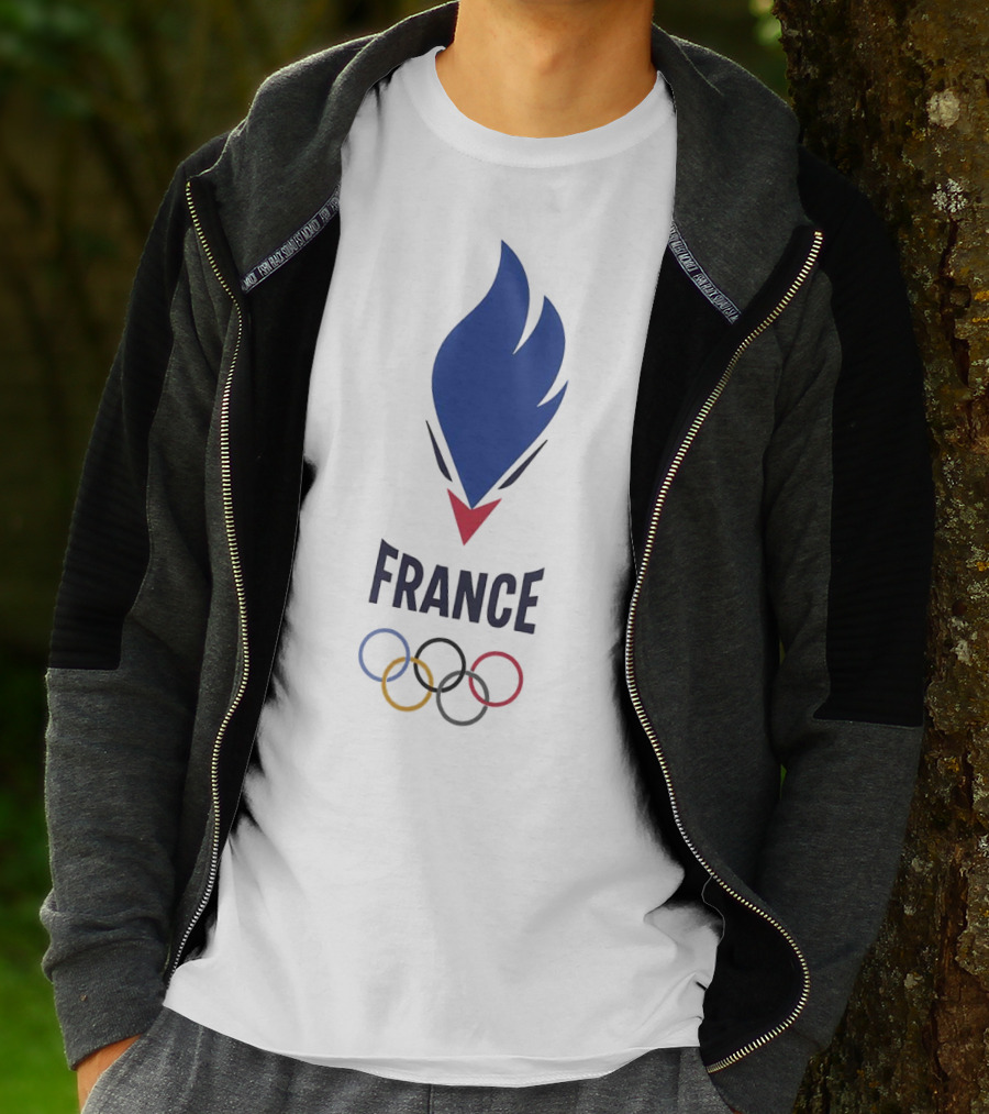 France Olympic Flame And Rings T-Shirt