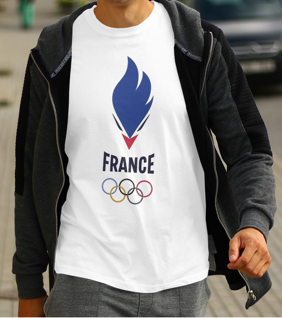 France Olympic Flame And Rings T-Shirt