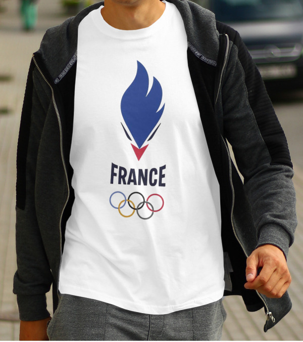 France Olympic Flame And Rings T-Shirt
