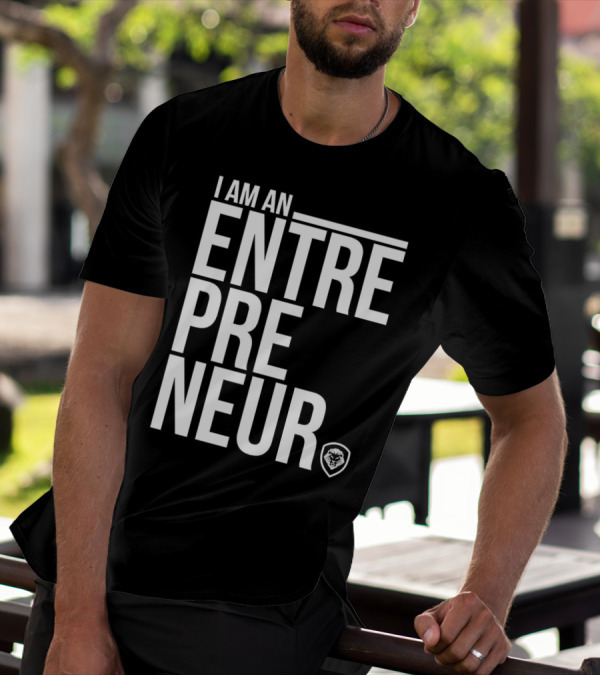I Am An Entrepreneur Lion Shield Badge T-Shirt