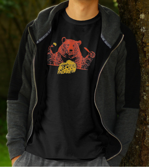 Chicago Bears Let’s Eat Cheese Fork Knife Bear T-Shirt