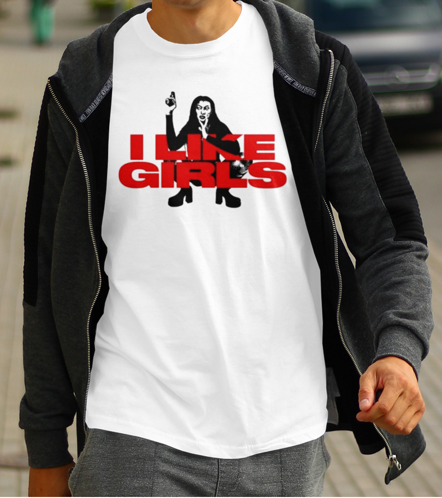 Swan Wearing I Like Girls Robapollo T-Shirt