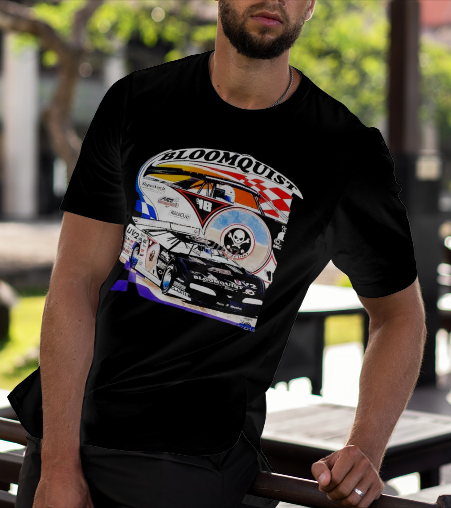Bloomquist Dirt Late Model Champion 1998 Racing Skull T-Shirt