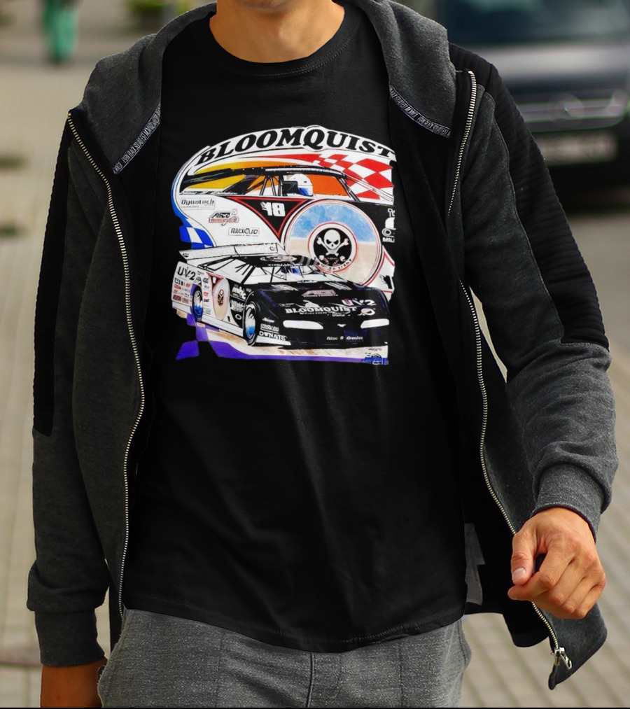 Bloomquist Dirt Late Model Champion 1998 Racing Skull T-Shirt