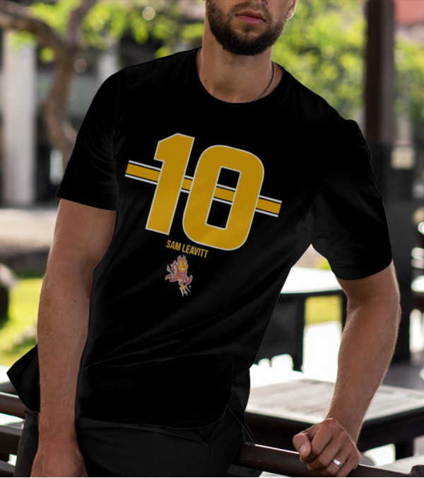Sam Leavitt 10 Arizona State Sun Devils Football Player Iconic T-Shirt