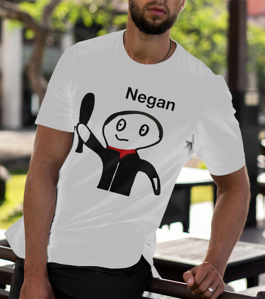 Negan Character With Bat From The Walking Dead T-Shirt