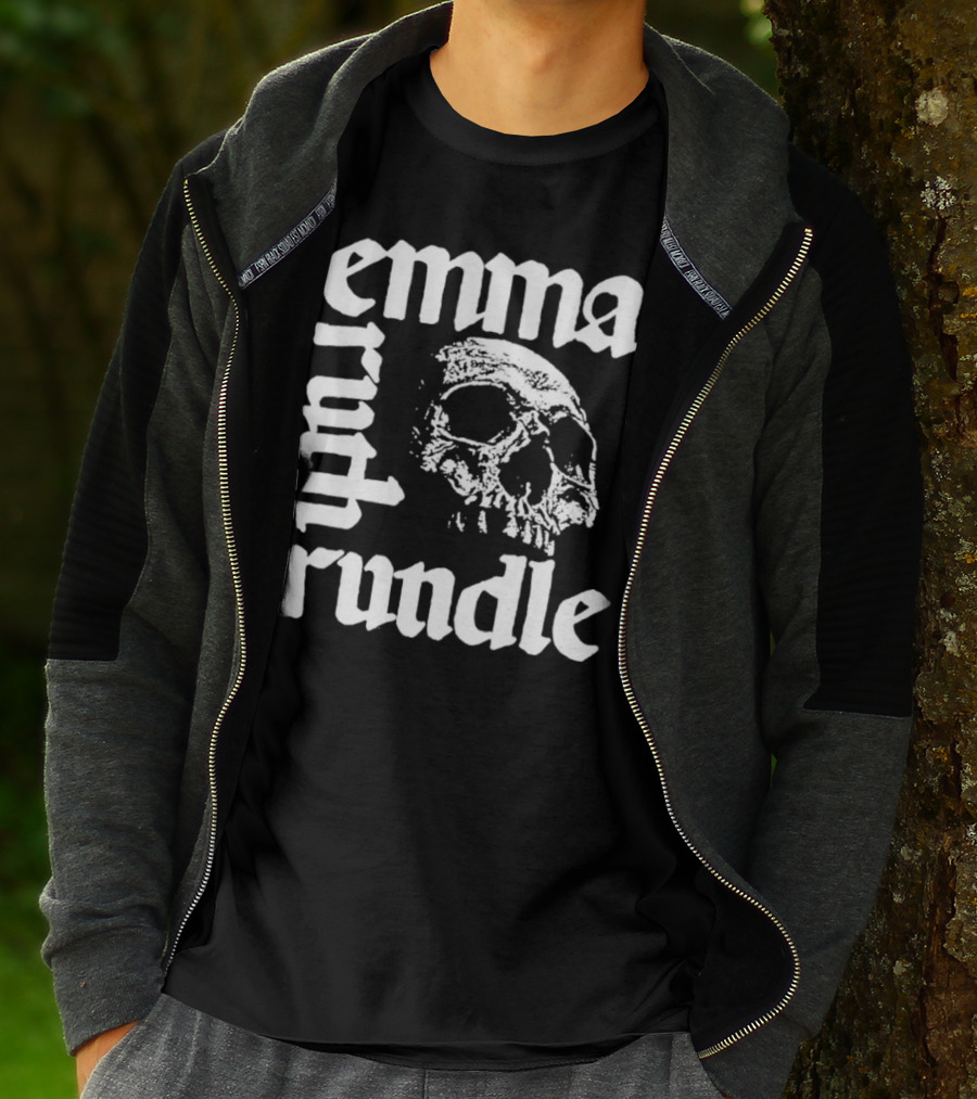 Emma Ruth Rundle Skull Art Patterson Black T-Shirt