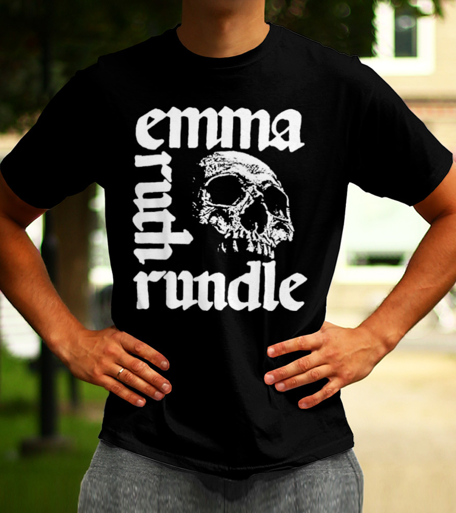 Emma Ruth Rundle Skull Art Patterson Black T-Shirt