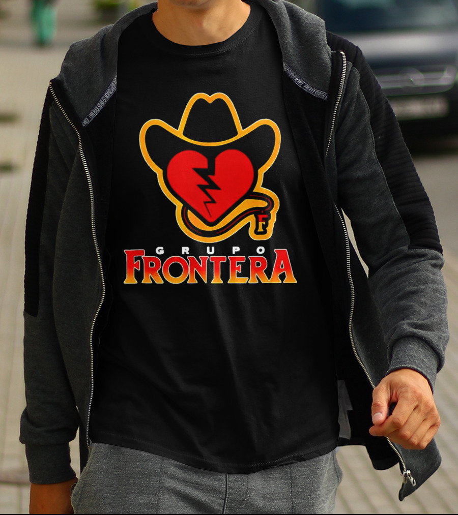 Grupo Frontera Mexican Heart Cowboy Hat Logo Music Musica Mexico T-Shirt