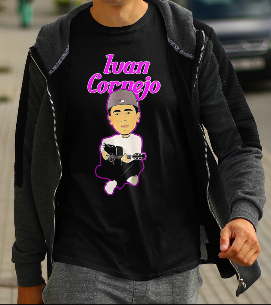 Ivan Cornejo Acoustic Musician Illustration With Guitar T-Shirt