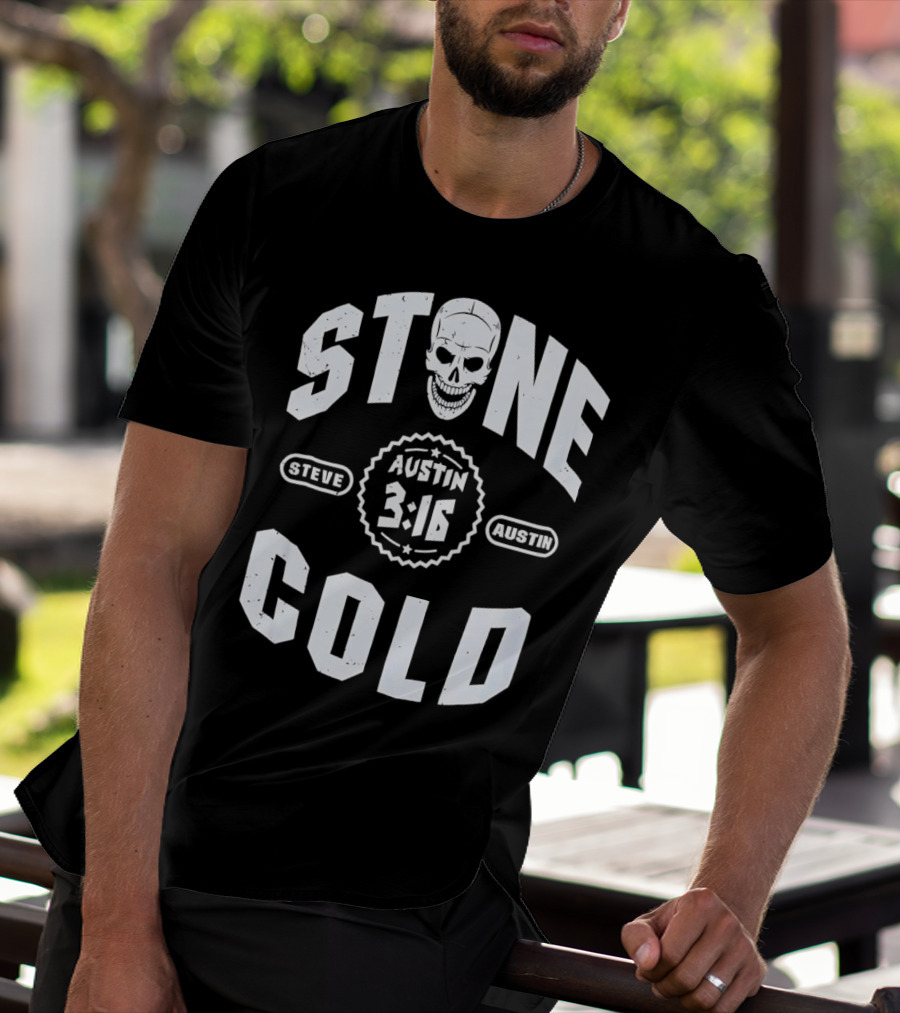 Steve Austin 3:16 Skull Stone Cold WWE T-Shirt