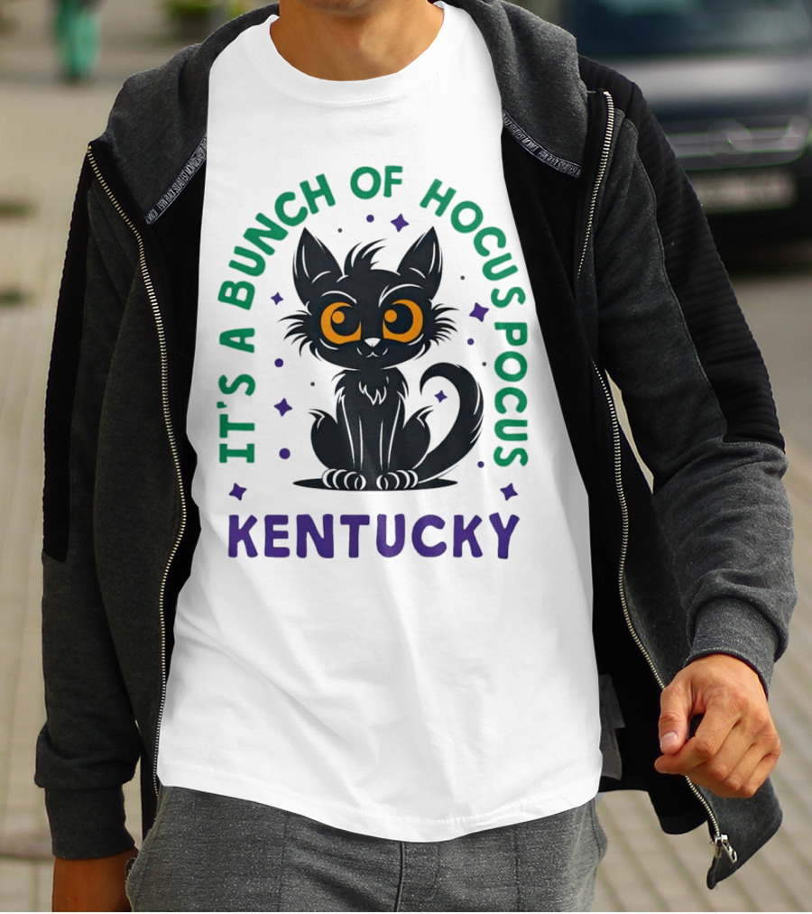 It's A Bunch Of Hocus Pocus Kentucky Black Cat T-Shirt