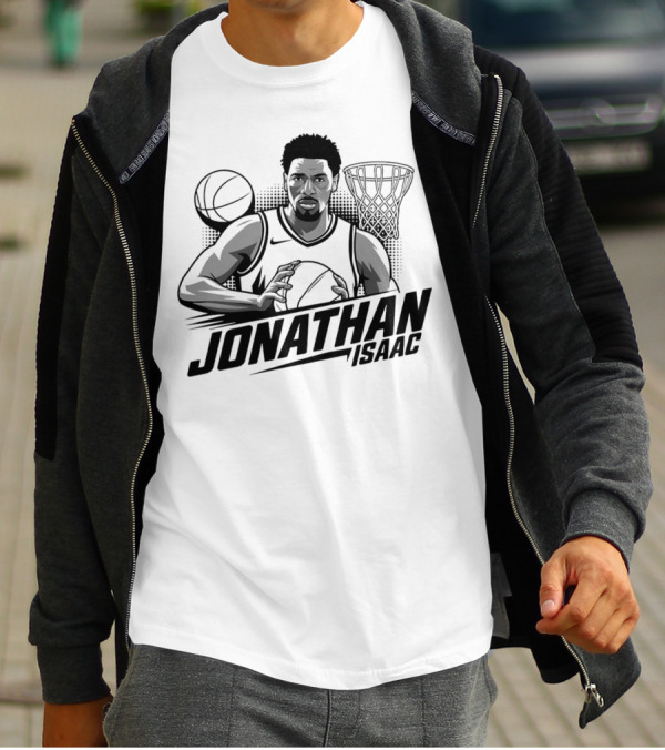 Jonathan Isaac Basketball Player Dunking With Hoop And Ball T-Shirt