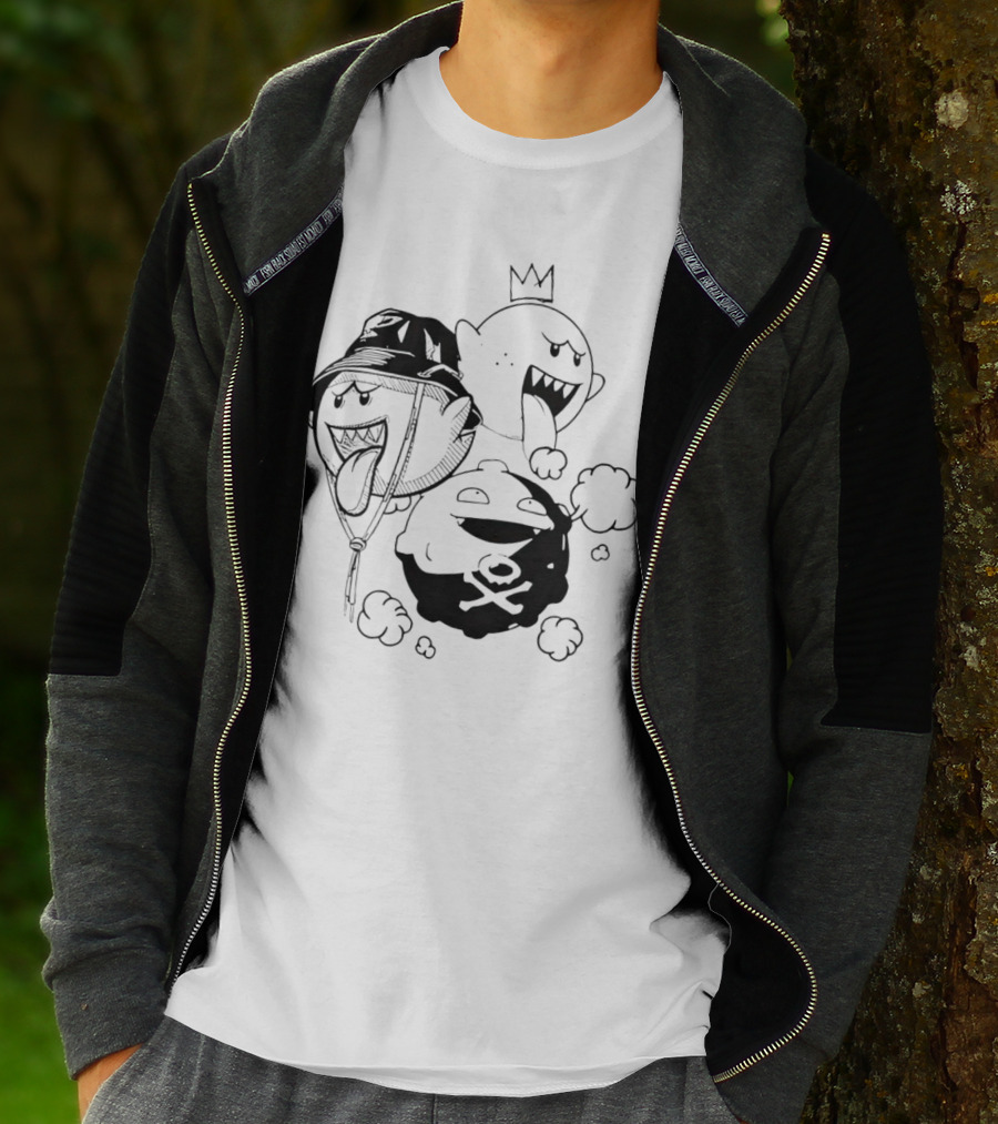 Kain Carter Bomb Squad Ghostly Trio With Crown And Bucket Hat T-Shirt