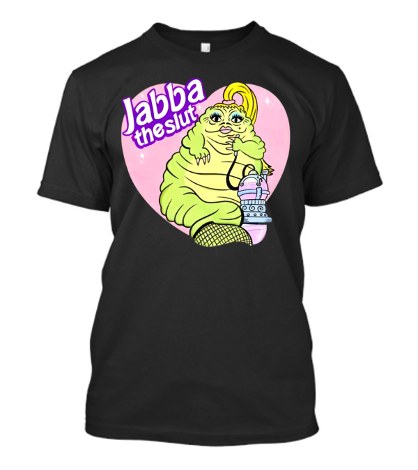 Jabba The Slut Parody Pink Heart Background T-Shirt
