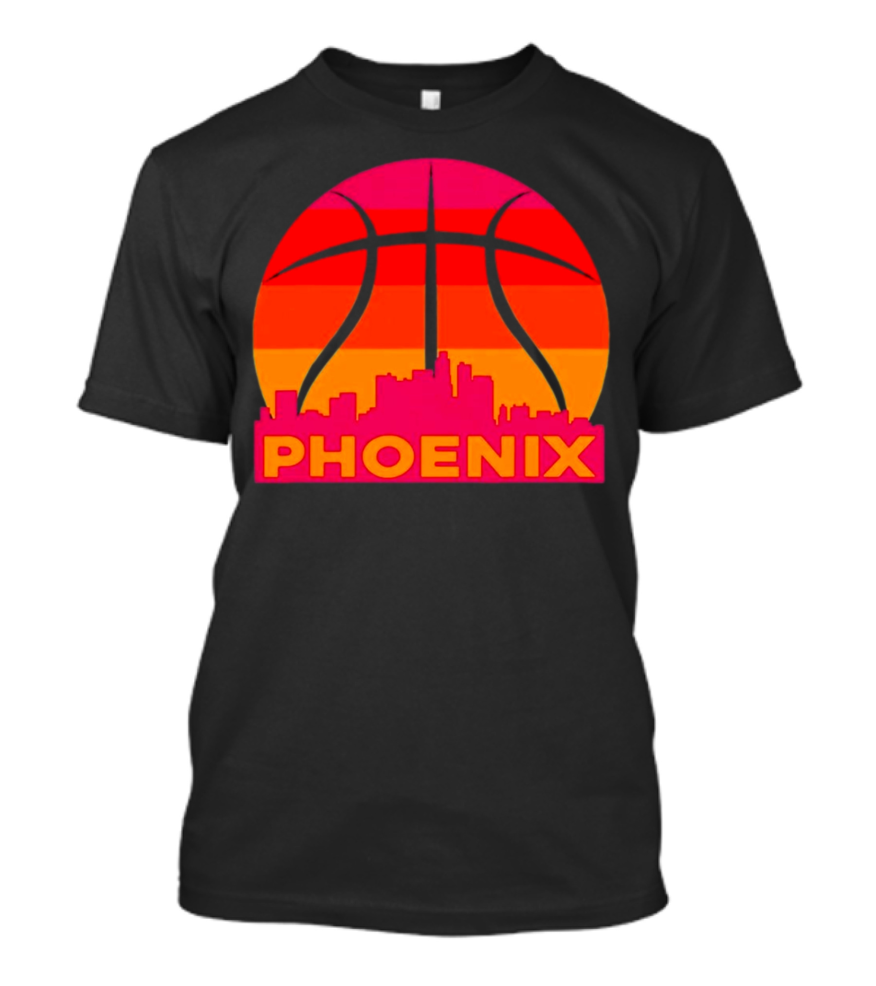 Phoenix Suns Sunset Basketball Skyline T-Shirt
