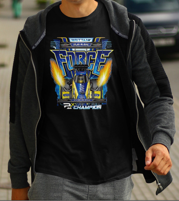 Brittany Force Flav-R-Pac FORCE 2X Top Fuel Champion T-Shirt