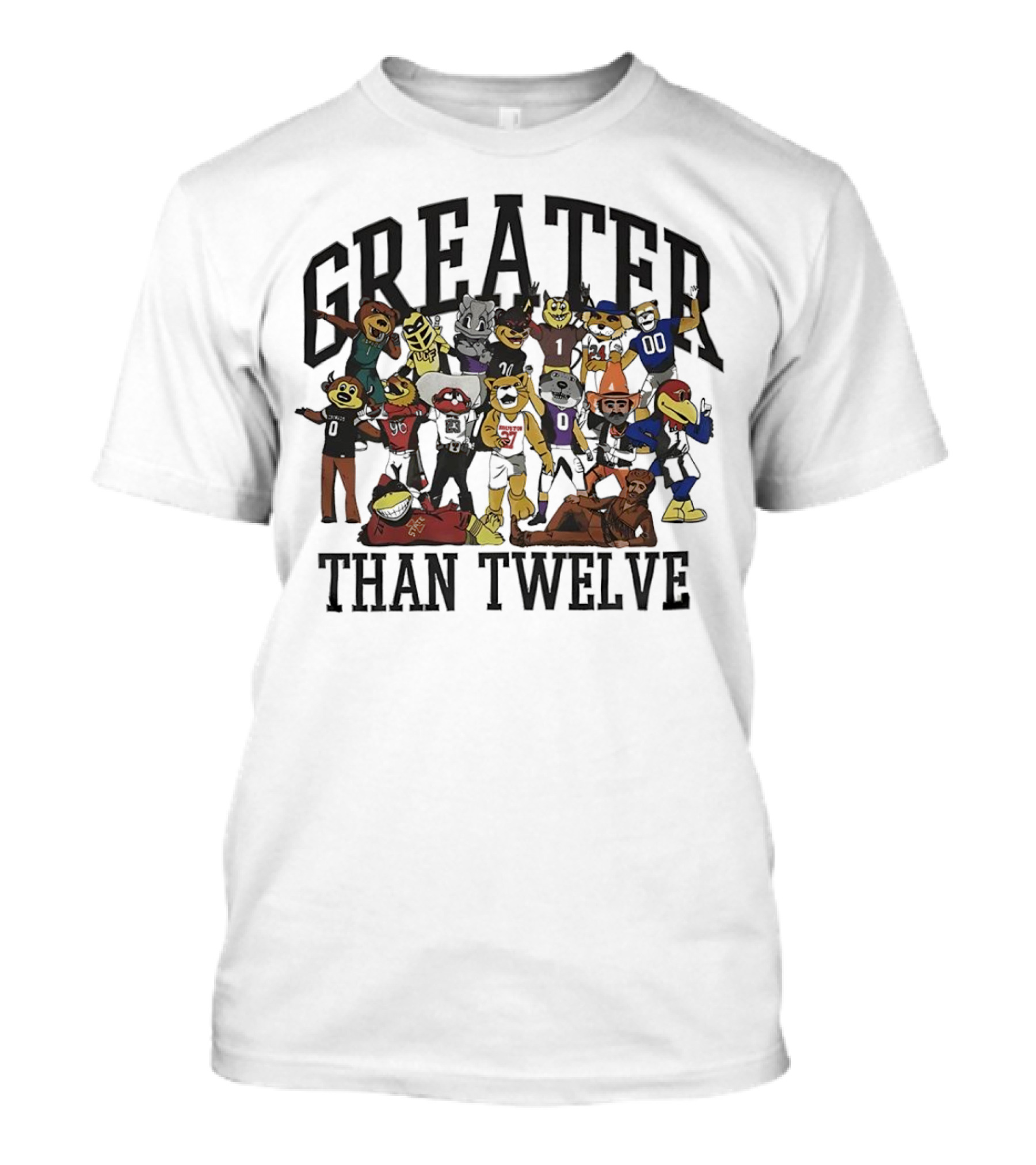 Greater Than Twelve Football Team Mascots T-Shirt