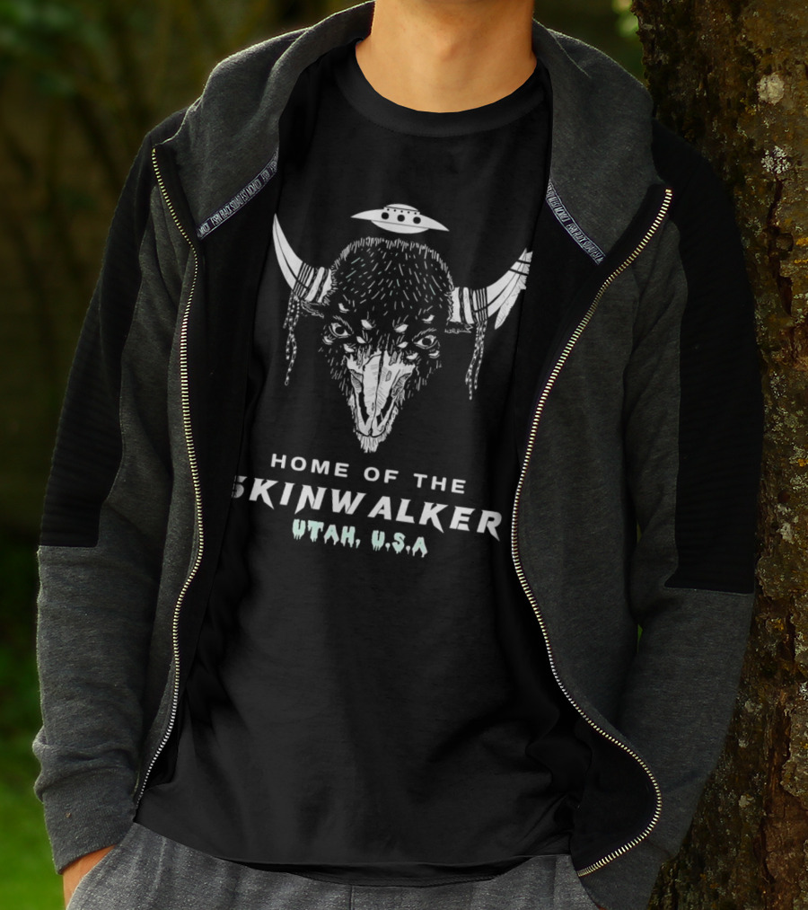 Home Of The Skinwalker Utah USA Alien Buffalo Spirit T-Shirt
