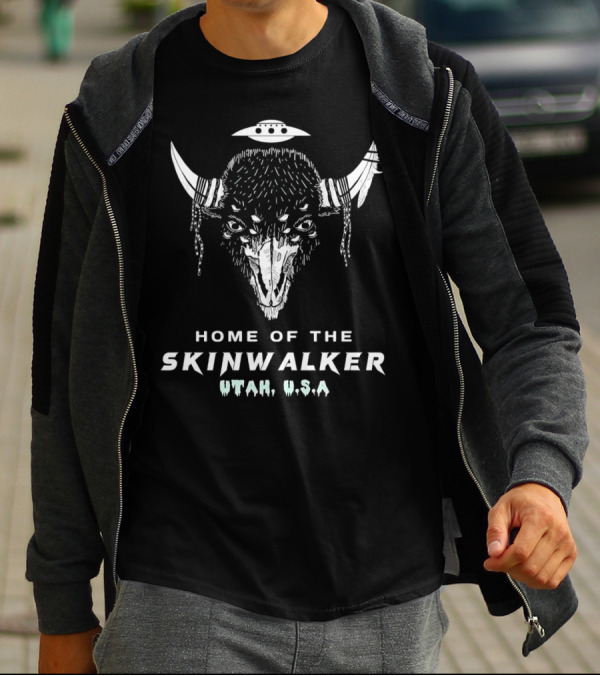 Home Of The Skinwalker Utah USA Alien Buffalo Spirit T-Shirt