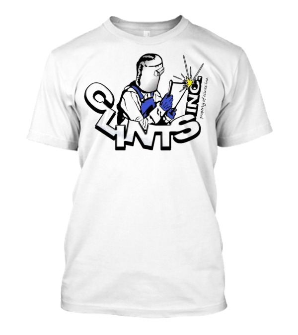 Property Of Clints Inc Welder Mechanic Welding Spark T-Shirt