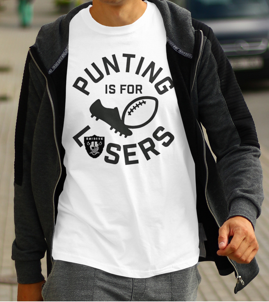 Punting Is For Lasers Las Vegas Raiders Football T-Shirt