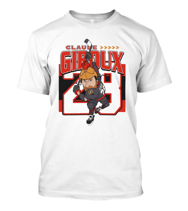 Claude Giroux Ottawa Senators Hockey Caricature Number 28 T-Shirt