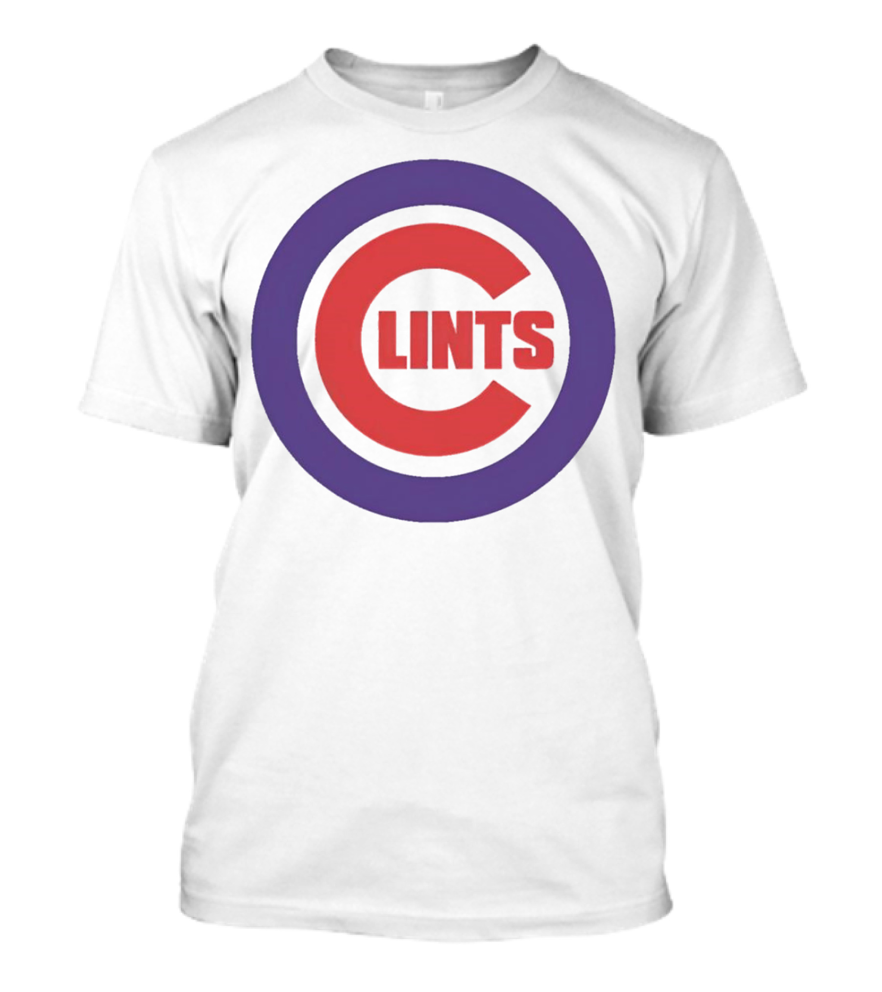 Clints Big C Chicago Cubs Logo Parody Purple Circle T-Shirt