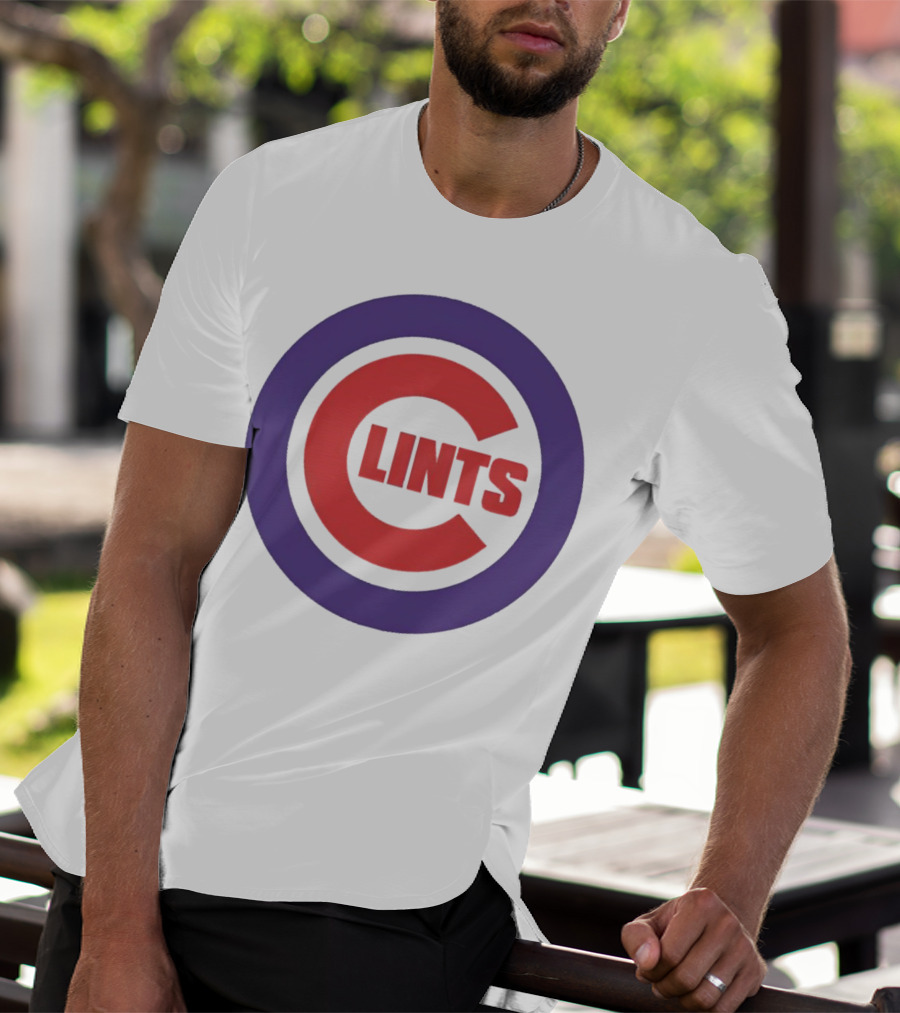 Clints Big C Chicago Cubs Logo Parody Purple Circle T-Shirt