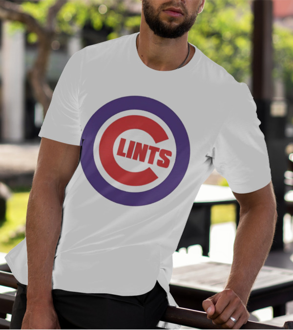 Clints Big C Chicago Cubs Logo Parody Purple Circle T-Shirt
