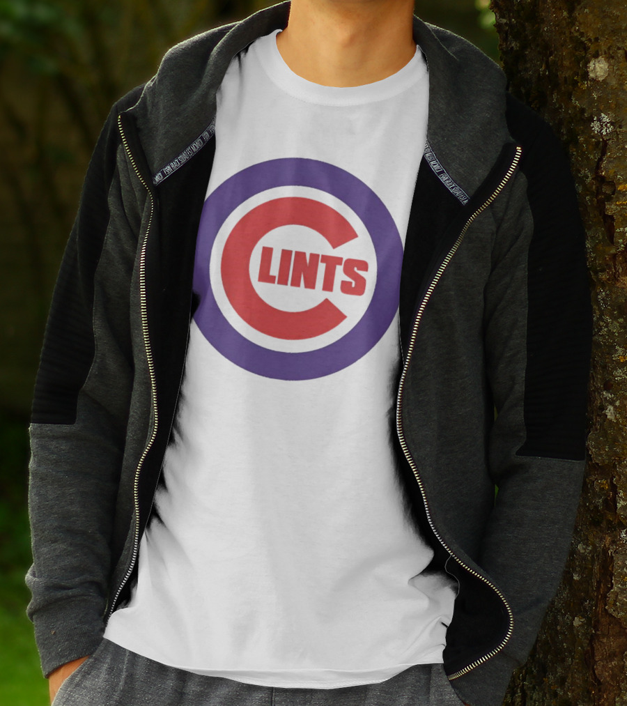 Clints Big C Chicago Cubs Logo Parody Purple Circle T-Shirt
