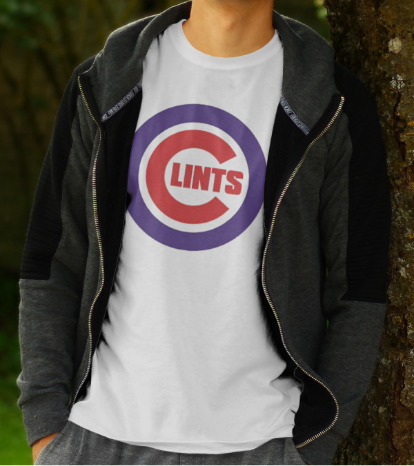 Clints Big C Chicago Cubs Logo Parody Purple Circle T-Shirt